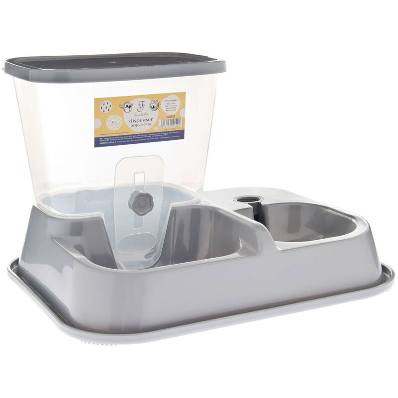 foto del prodotto dispenser acqua cibo in plastica per cani e gatti
