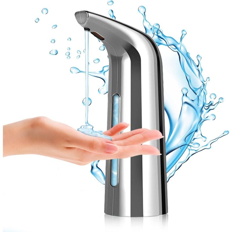foto del prodotto dispenser automatico di sapone touchless, dispenser automatico di sapone da 400 ml, disinfettante per le mani touchless sensore impermeabile ipx6