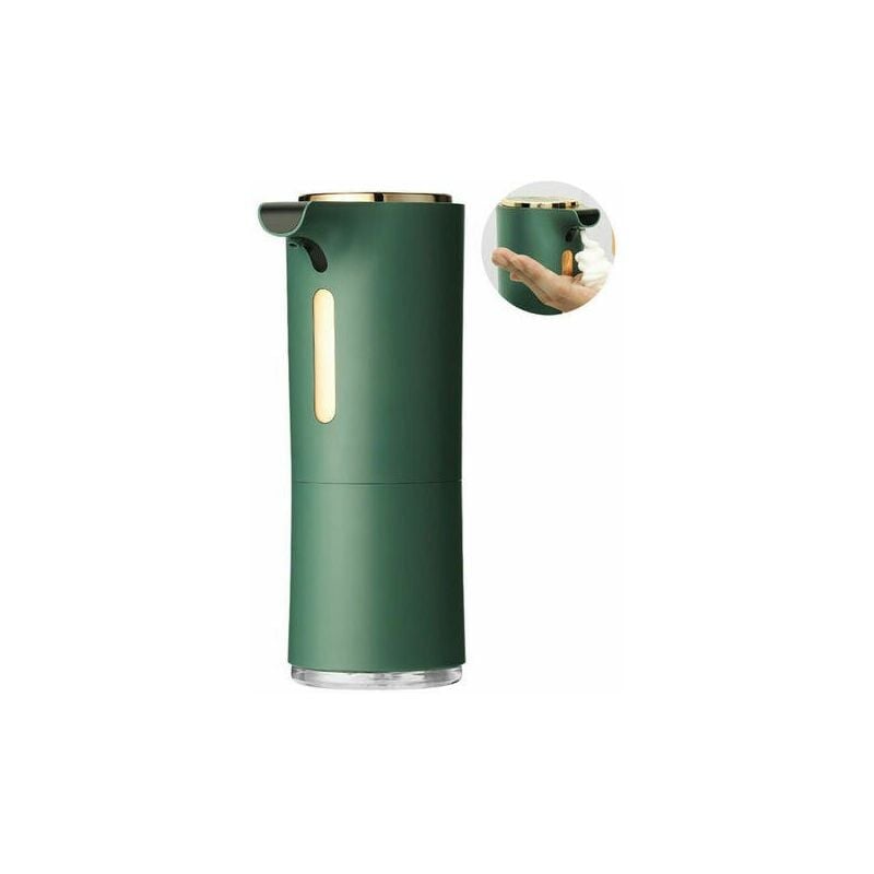 foto del prodotto dispenser automatico di sapone touchless dispenser di sapone liquido in schiuma a batteria per cucina bagno, verde
