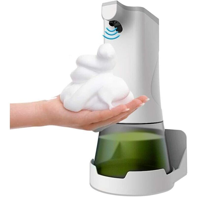 foto del prodotto dispenser automatico di schiuma di sapone elettrico 350 ml sensore di movimento a infrarossi touchless dispenser di sapone ricaricabile usb per bagno