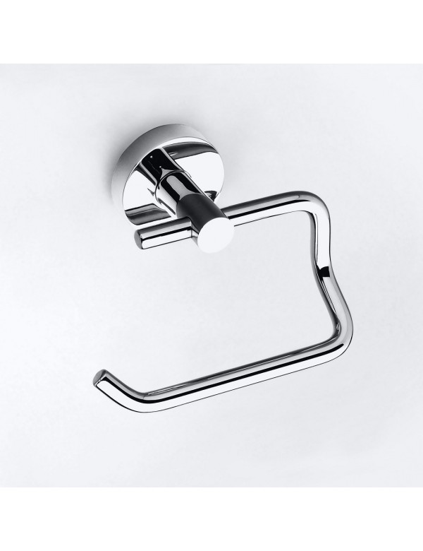 foto del prodotto dispenser carta igienica omega senza coperchio, ottone cromato 13,5x10x9cm