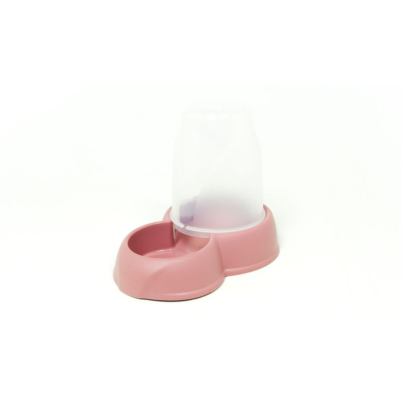 foto del prodotto dispenser cibo acqua 1,6l per animali modello 700084 colore rosa