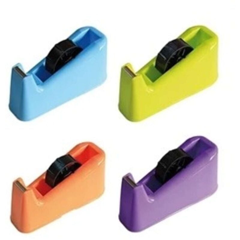 foto del prodotto dispenser da banco per nastri adesivi 33 66 mt colori fluo assortiti