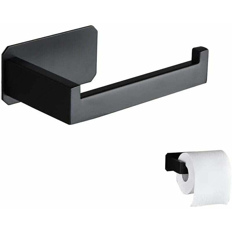 foto del prodotto dispenser di carta da tetto in acciaio inox dispenser di carta da tetto originale a parete senza foratura nero 3m porta carta adesivo da tetto per
