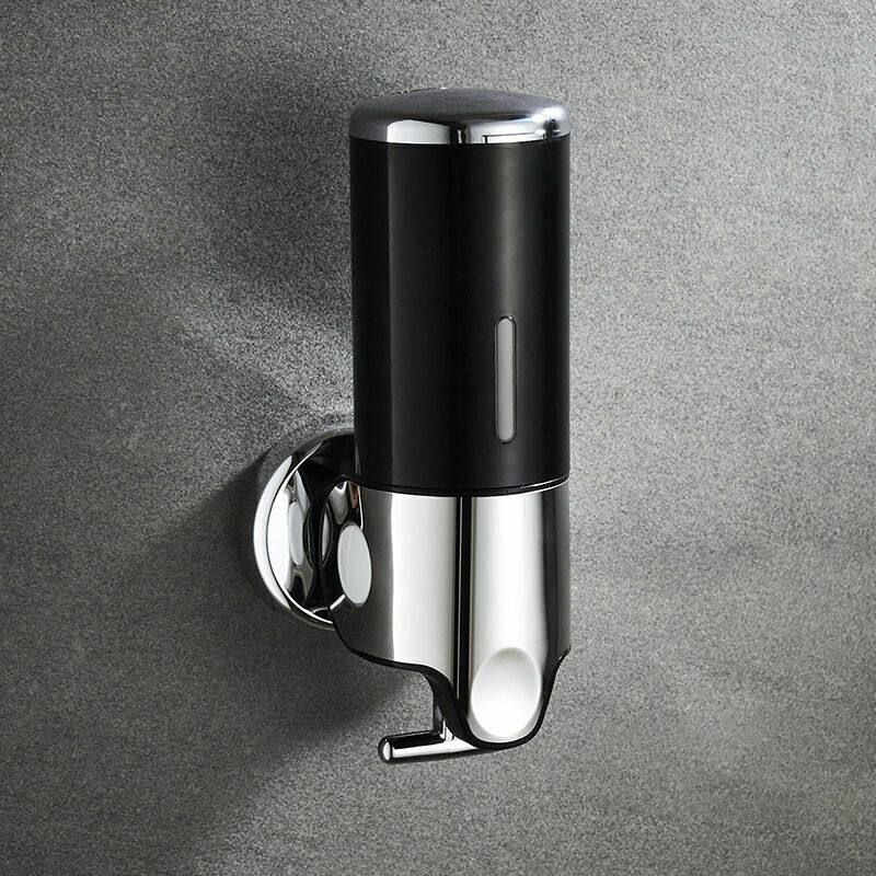 foto del prodotto dispenser di sapone a parete da 450 ml, dispenser di sapone per le mani con testa singola, dispenser di shampoo e gel doccia liquido per cucina,