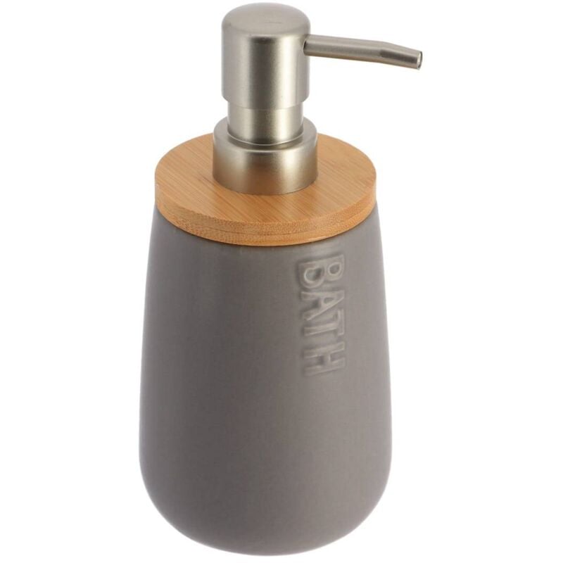 foto del prodotto dispenser di sapone da bagno rotondo dolomite 410 ml grigio bamb tendance