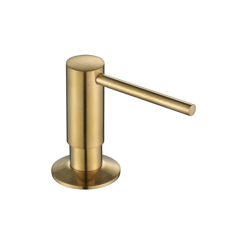 foto del prodotto dispenser di sapone da cucina con contenitore da 500 ml dispenser di sapone da incasso per lavello da cucina oro