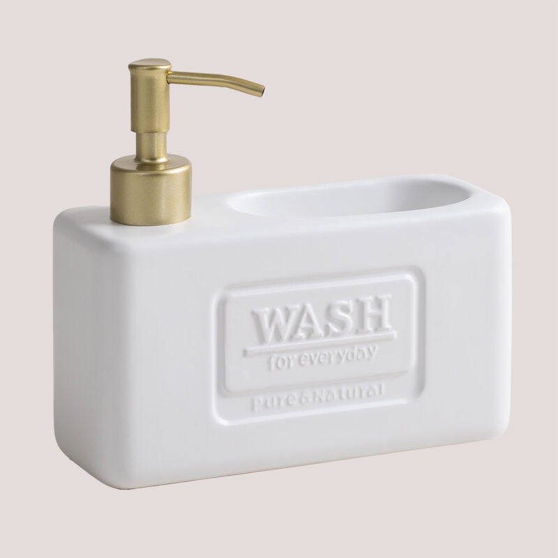 foto del prodotto dispenser di sapone da cucina in ceramica yaddiel gold sklum