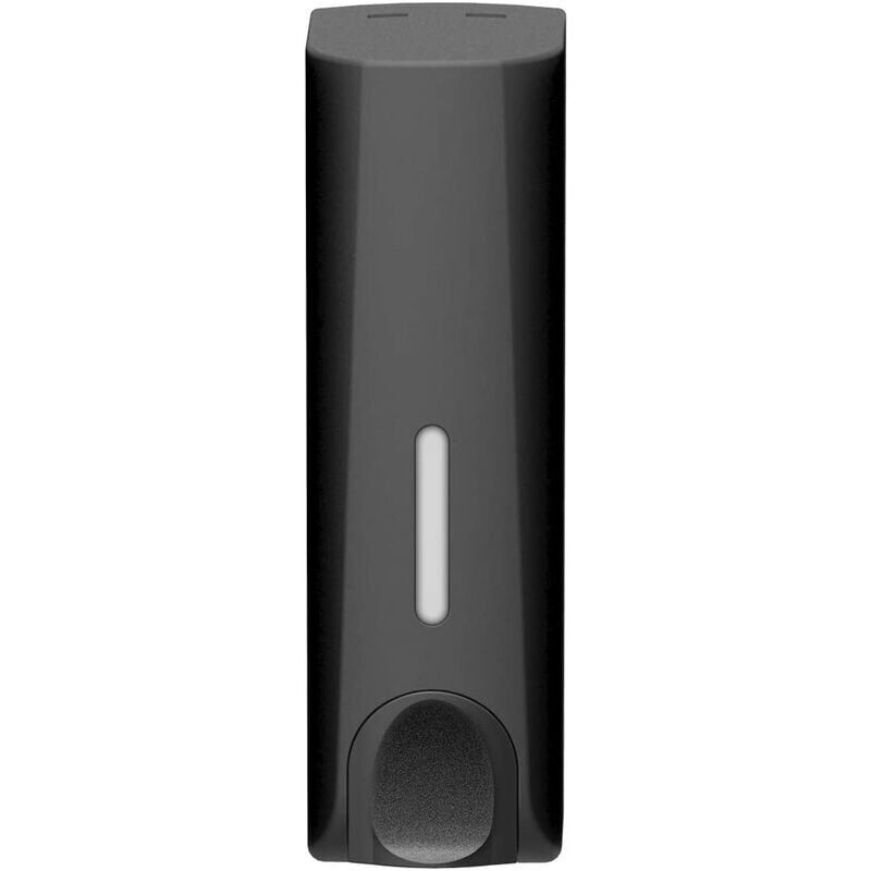 foto del prodotto dispenser di sapone da parete nero opaco per gel doccia shampoo balsamo