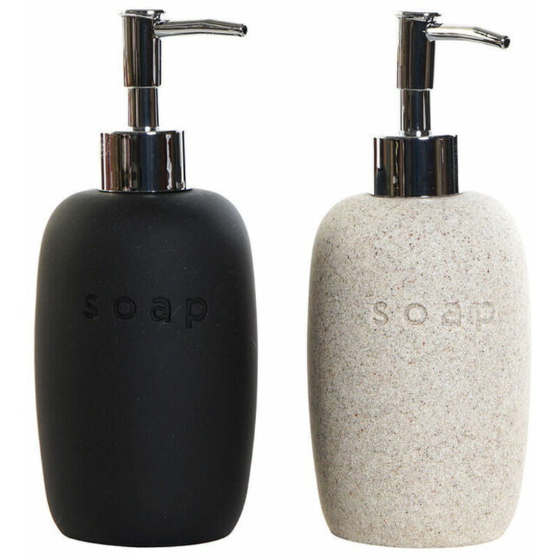 foto del prodotto dispenser di sapone dkd home decor pvc gres scandinavo 8 x 8 x 18 cm 2 unit 