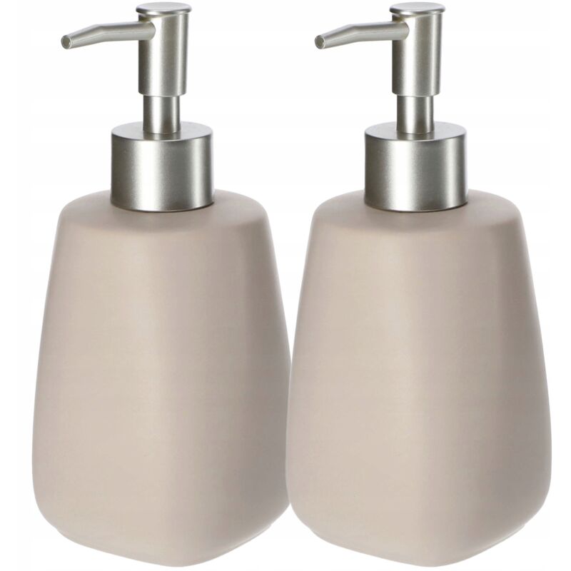 foto del prodotto dispenser di sapone gel liquido kadax beige 2 x 400 ml