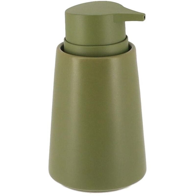 foto del prodotto dispenser di sapone gres liscio 420 ml verde kaki tendance