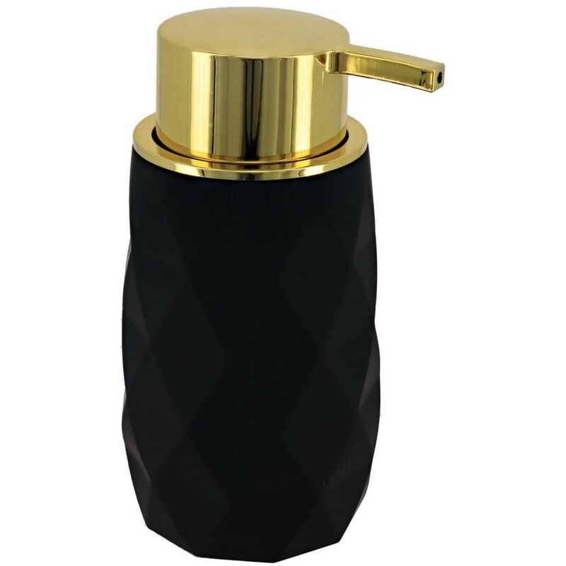 foto del prodotto dispenser di sapone in abs gomma 210ml nero tendance