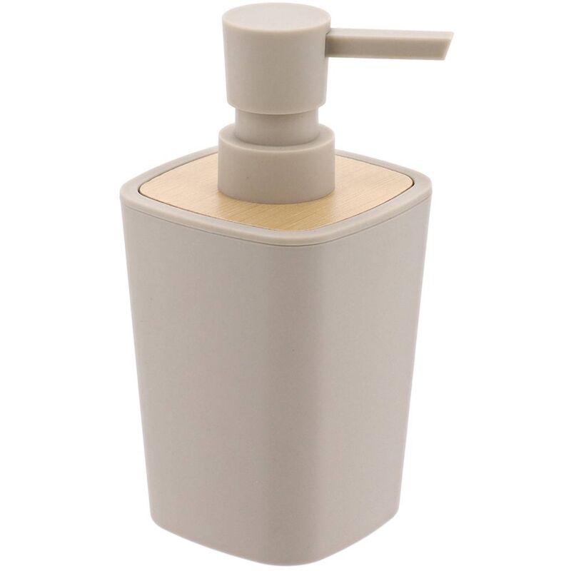 foto del prodotto dispenser di sapone in gomma abs e bamb 380 ml beige tendance