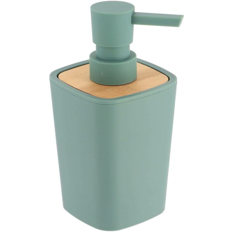 foto del prodotto dispenser di sapone in gomma abs e bamb 380 ml verde salvia tendance
