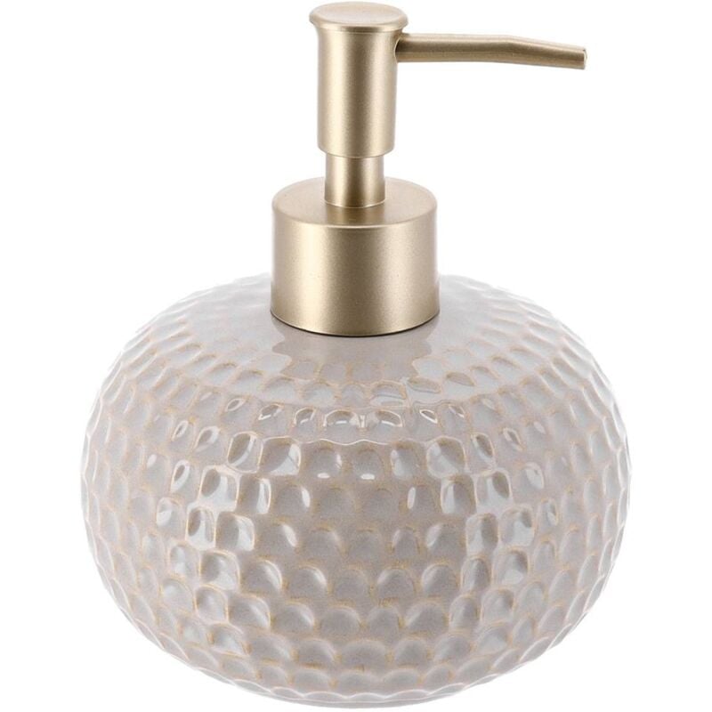 foto del prodotto dispenser di sapone in gres laccato gommalacca 440 ml beige tendance