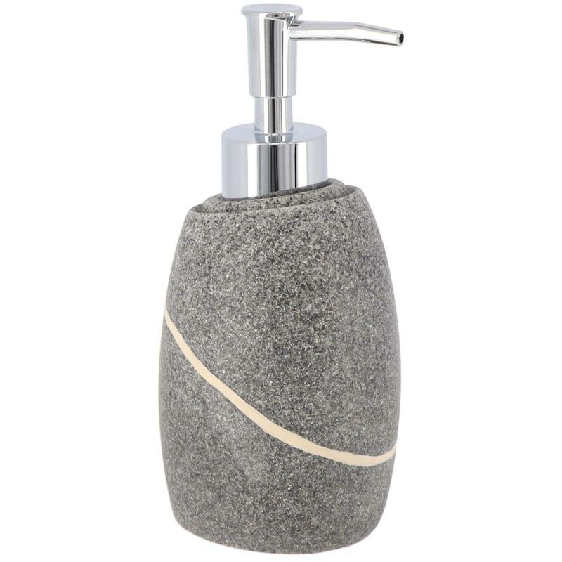 foto del prodotto dispenser di sapone in poliresina 240 ml grigio tendance