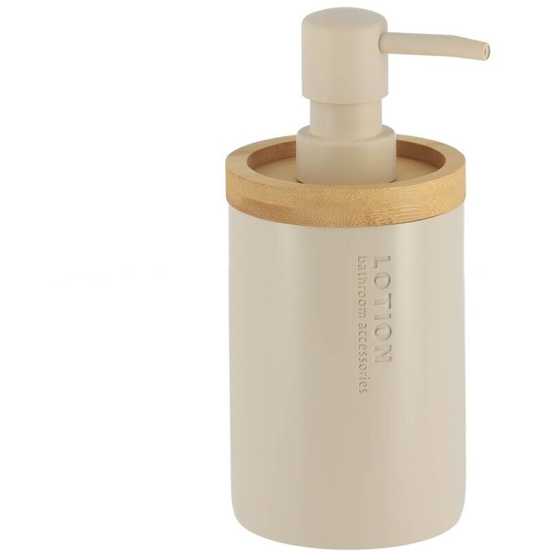 foto del prodotto dispenser di sapone in poliresina 280 ml beige bamb tendance