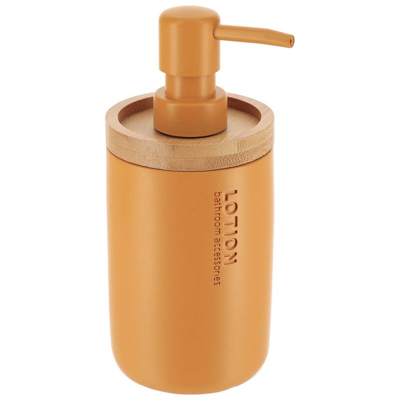 foto del prodotto dispenser di sapone in poliresina 280 ml senape tendance