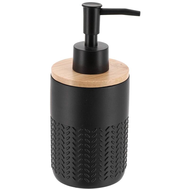 foto del prodotto dispenser di sapone in poliresina e bamb 260ml nero tendance