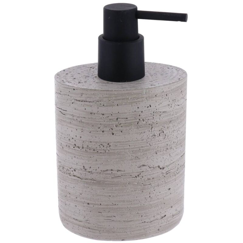 foto del prodotto dispenser di sapone in poliresina effetto cemento 380ml grigio tendance