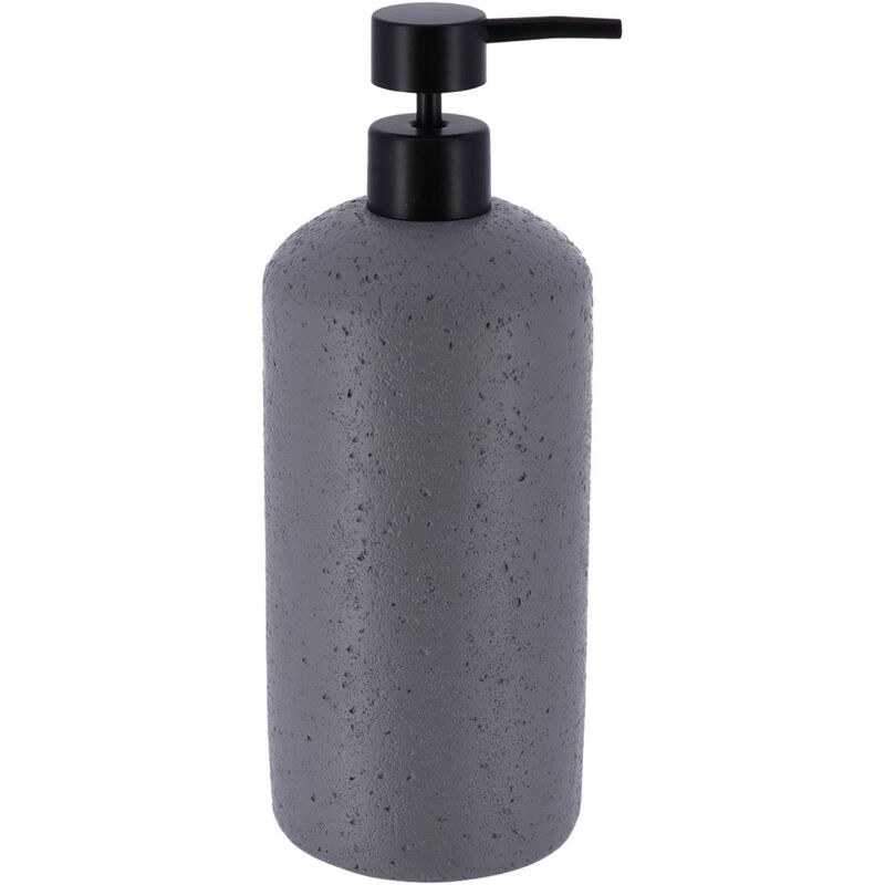 foto del prodotto dispenser di sapone in poliresina effetto pietra 800ml grigio tendance