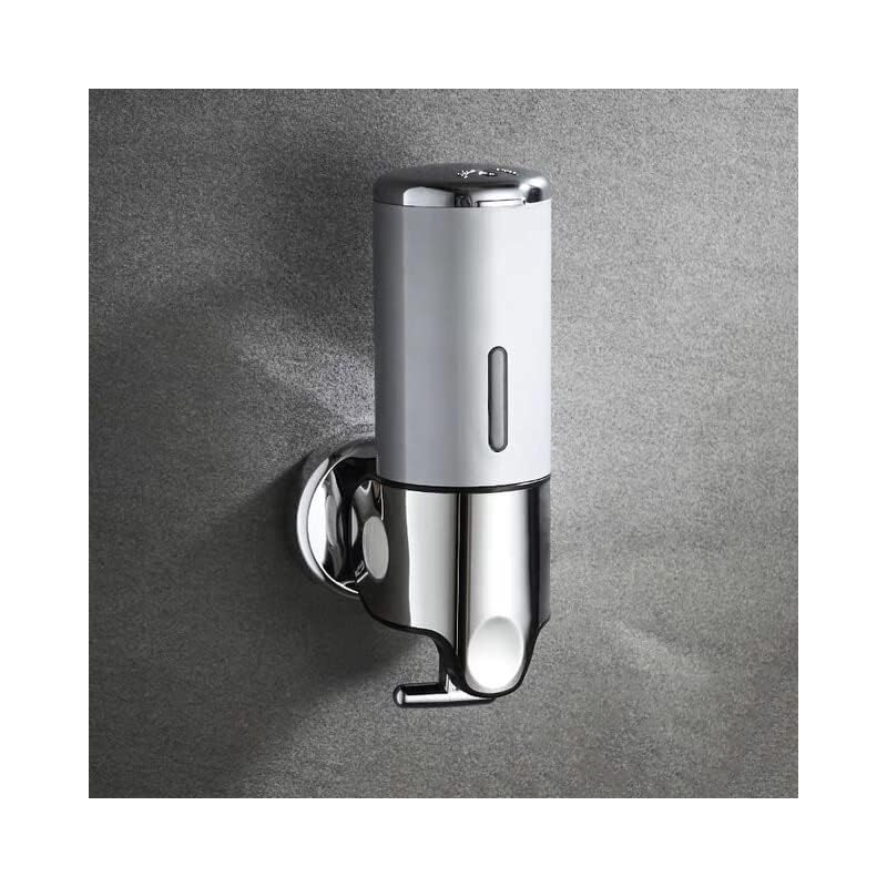 foto del prodotto dispenser di sapone in schiuma per bagno, supporto per la pulizia delle mani, dispenser di sapone a parete, dispenser per soffione doccia per shampoo