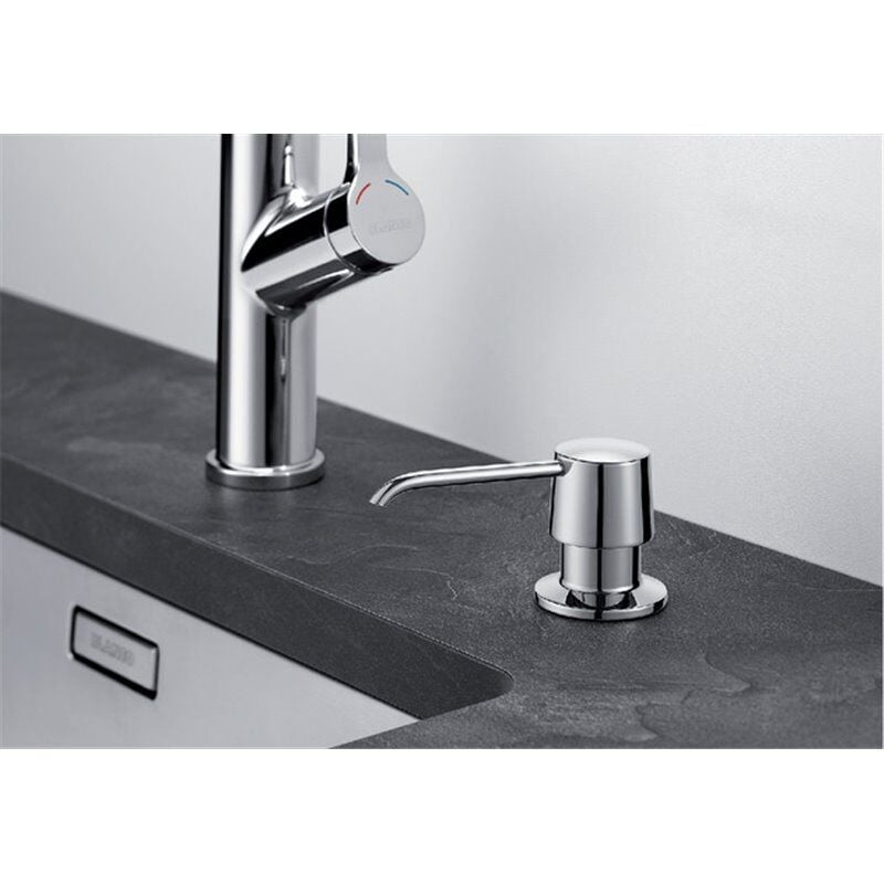 foto del prodotto dispenser di sapone liquido in acciaio inossidabile, 250 ml, cromato dmzcr livea