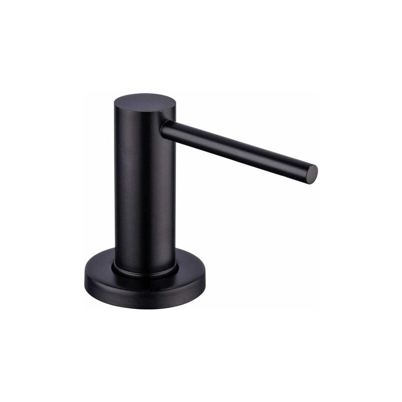 foto del prodotto dispenser di sapone nero da 500 ml per lavello da cucina
