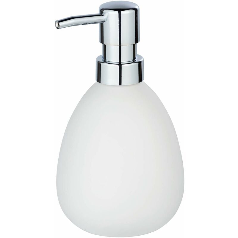 foto del prodotto dispenser di sapone polaris, capacit 0,37 l, ceramica, 9,5 x 8,5 x 16 cm, ceramica, bianco, 9,5 x 16 x 9 cm wenko