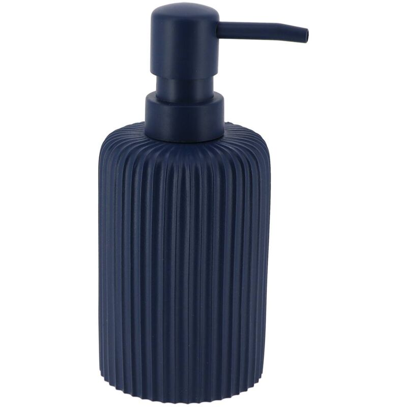 foto del prodotto dispenser di sapone rotondo in poliresina 230 ml blu navy tendance