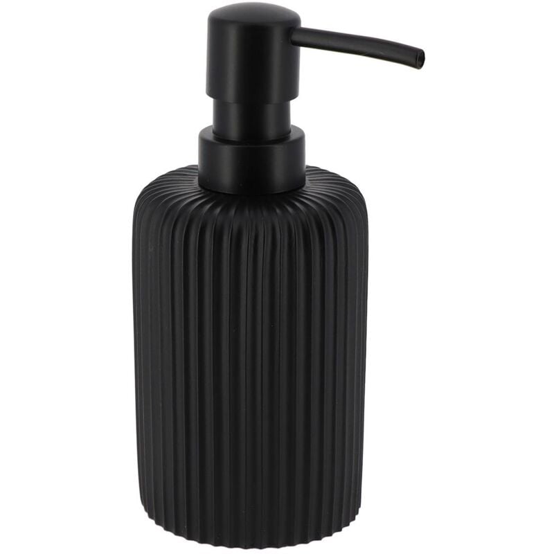 foto del prodotto dispenser di sapone rotondo in poliresina 230 ml nero tendance