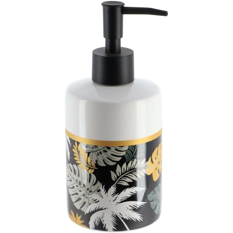 foto del prodotto dispenser di sapone rotondo stampato dolomite 320 ml giungla d oro tendance