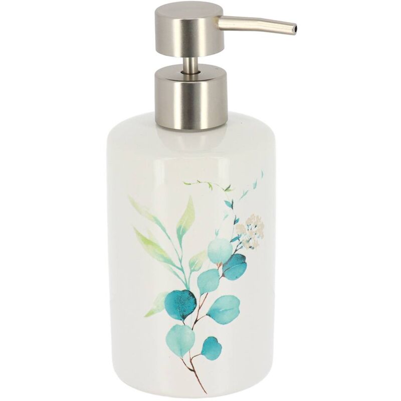 foto del prodotto dispenser di sapone stampato rotondo dolomite 320 ml acquerello tendance