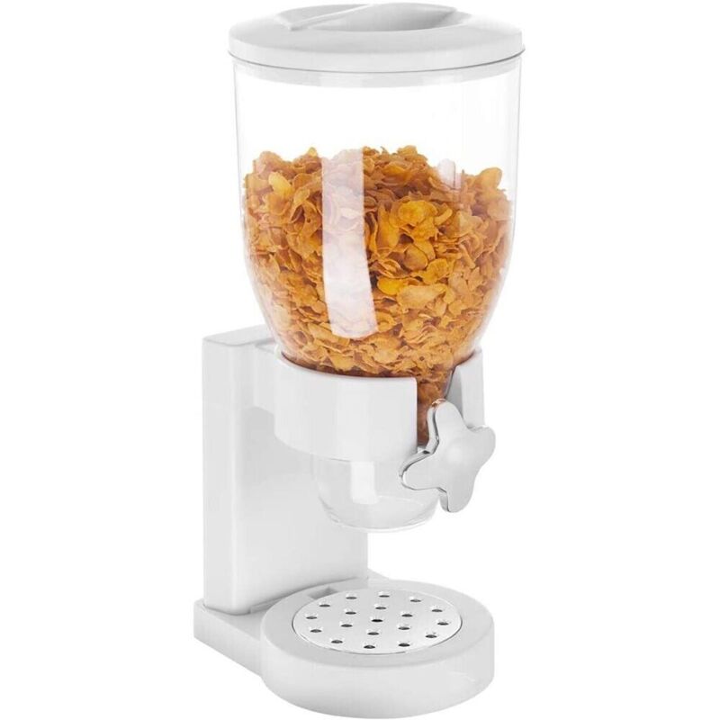 foto del prodotto dispenser distributore dosatore erogatore di cereali corn flakes per colazione d colorigenerali bianco
