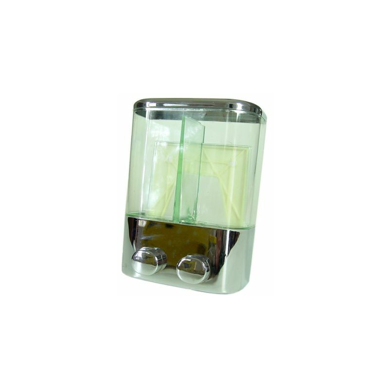 foto del prodotto dispenser dosatore sapone liquido doppio portasapone erogatore a muro 26237