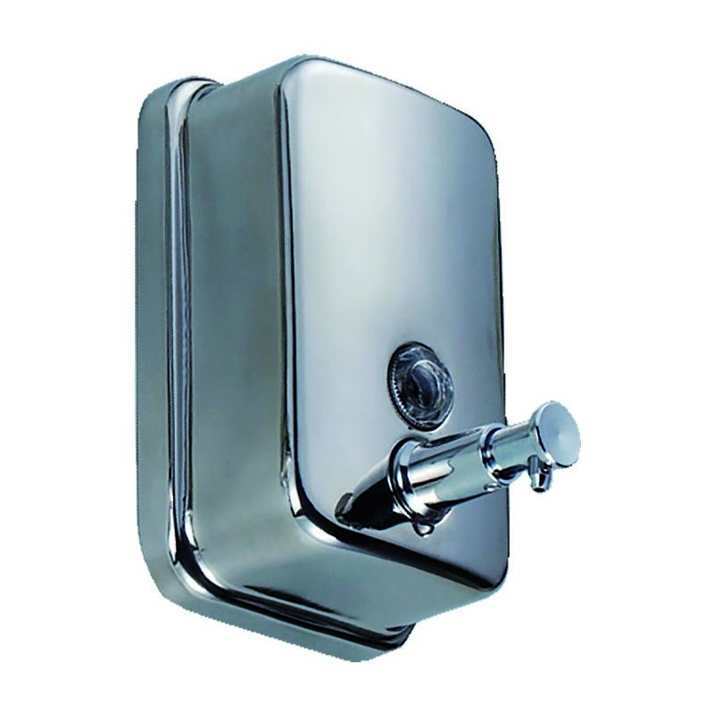 foto del prodotto dispenser manuale per sapone liquido dispenser man. inox per sapone liq.800ml ml inox h 210 x l 125 x p 72 mm