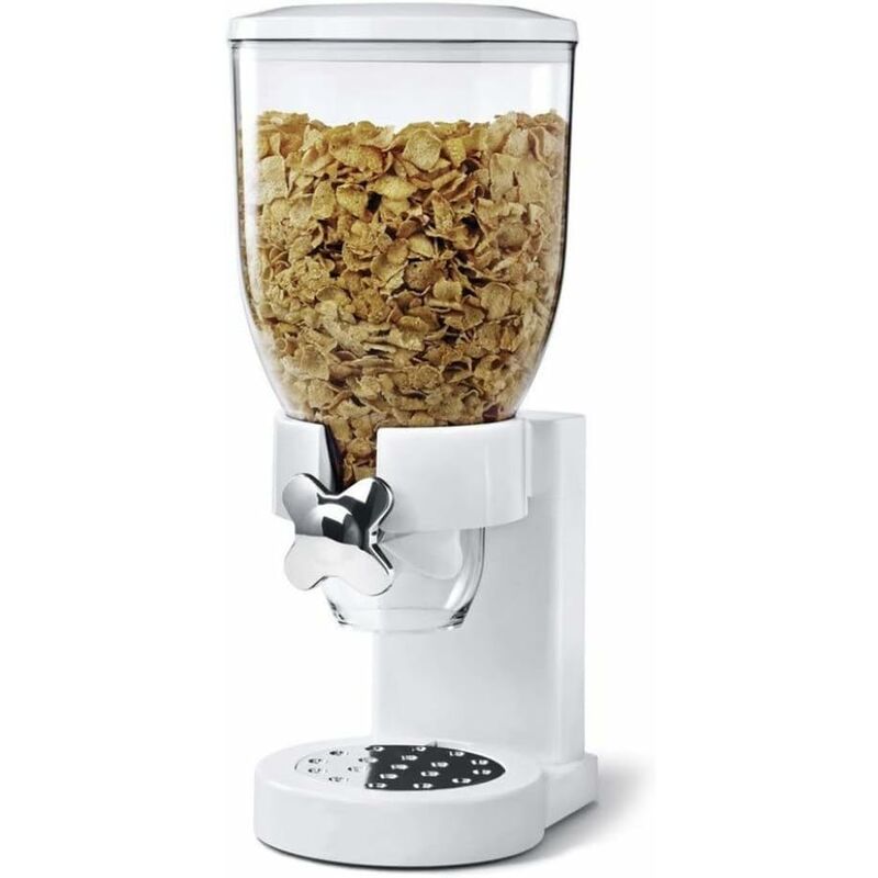 foto del prodotto dispenser per cereali dispenser per cereali contenitore per alimenti secchi da appoggio per utensili da cucina 2l single cup white 