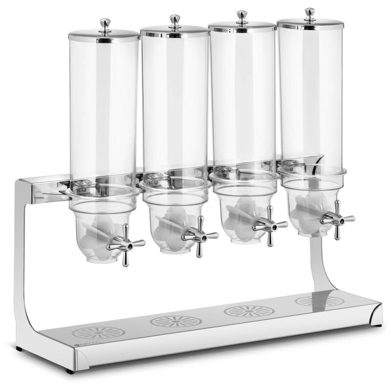 foto del prodotto dispenser per cereali distributore cereali porta muesli dosatore cucina 4 x 3,5l