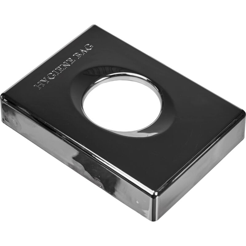 foto del prodotto dispenser per sacchetti igienici, colore cromo.