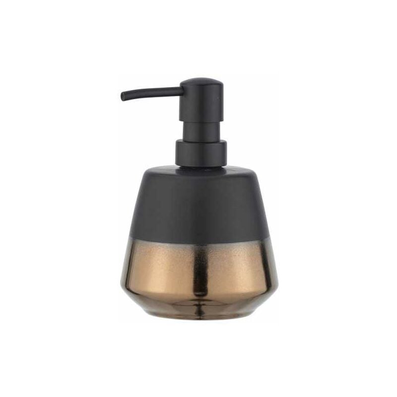 foto del prodotto dispenser per sapone liquido brandol, capacit 450 ml, ceramica, 9,8x14,1x9,8 cm, nero rame wenko
