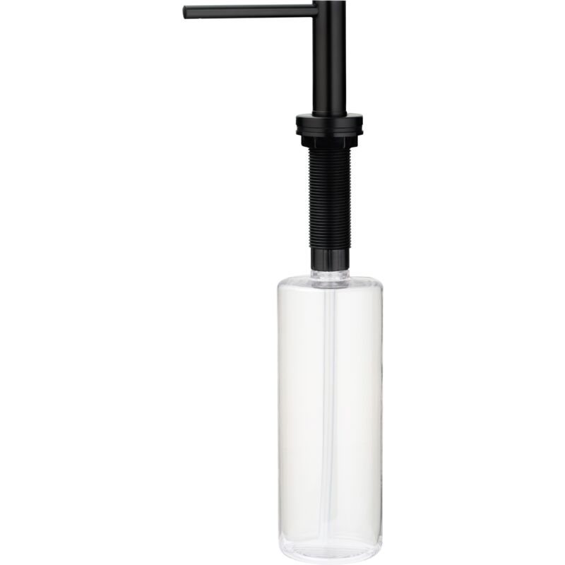 foto del prodotto dispenser per sapone liquido installazione lavello cucina in colore nero opaco deante aster zzzn0dd nero opaco