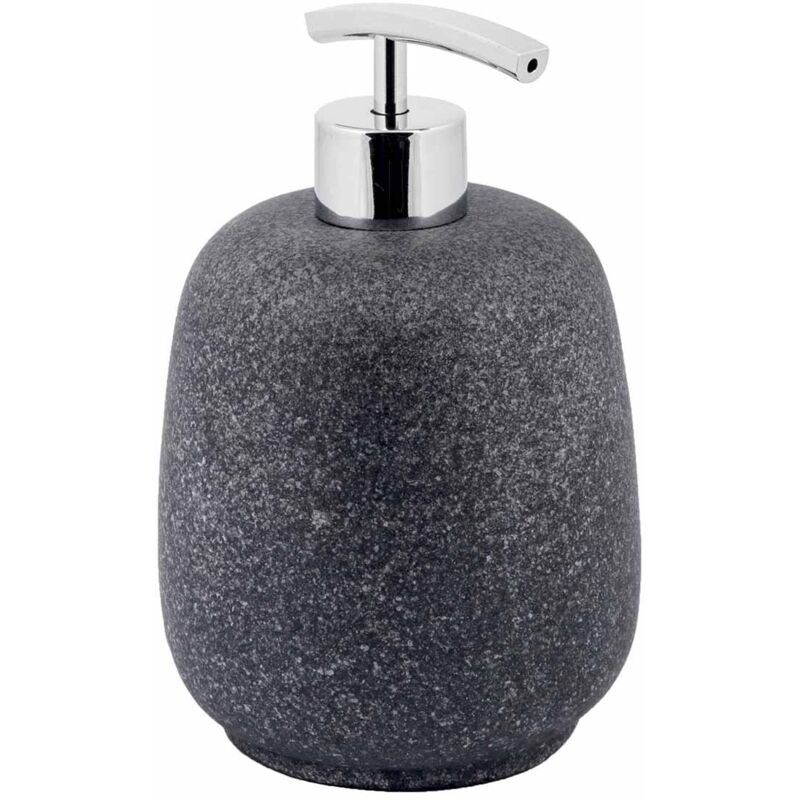 foto del prodotto dispenser portasapone da appoggio grigio in poliresina per bagno mod. afra