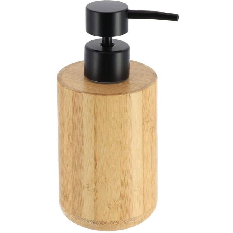 foto del prodotto dispenser rotondo in bamb nero pompa 200ml bamb tendance