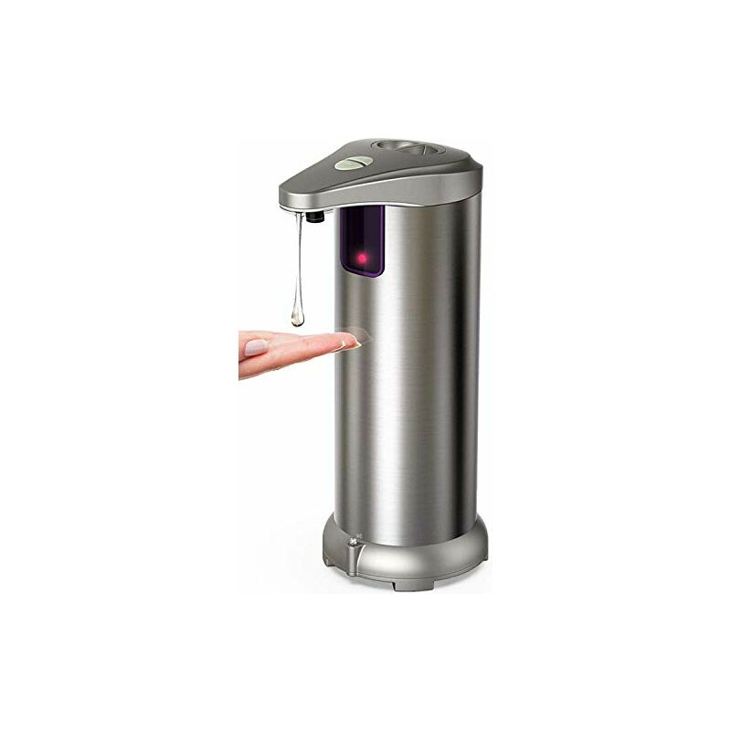 foto del prodotto dispenser sapone automatico, acciaio inossidabile, sensore movimento infrarossi, base impermeabile, interruttore regolabile, bagno, cucine, hotel,