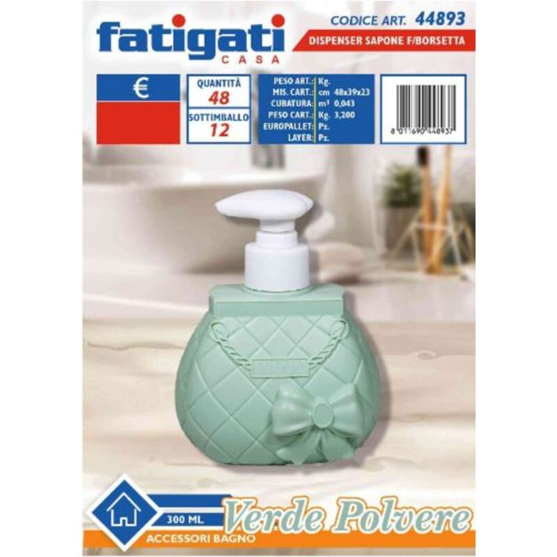 foto del prodotto dispenser sapone borsetta verde 300ml 44893 fat