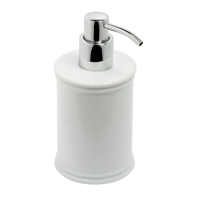foto del prodotto dispenser sapone da appoggio bianco in porcellana e leghe metalliche mod. impero metaform