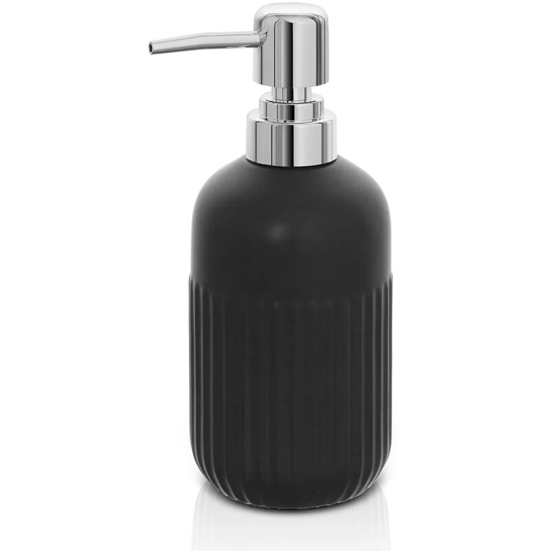 foto del prodotto dispenser sapone da appoggio nero in ceramica cup