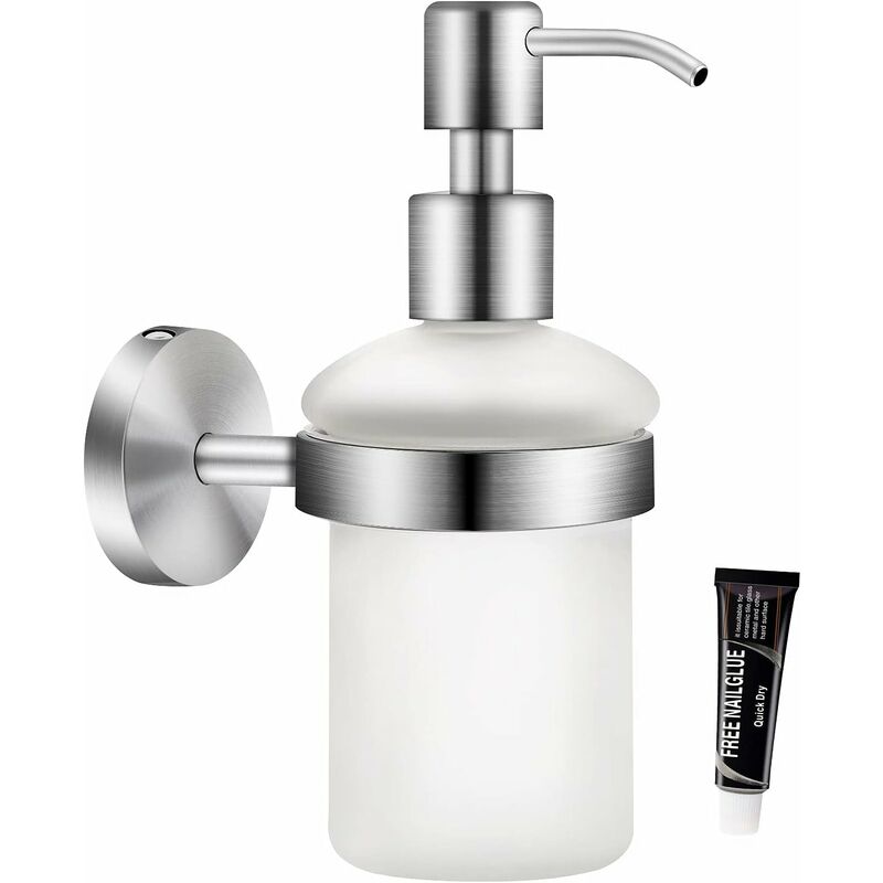 foto del prodotto dispenser sapone da parete 200 ml matte vetro shampoo doccia gel bottiglia mani distributore di sapone manuale per cucina, casa, hotel, 2 tipi di