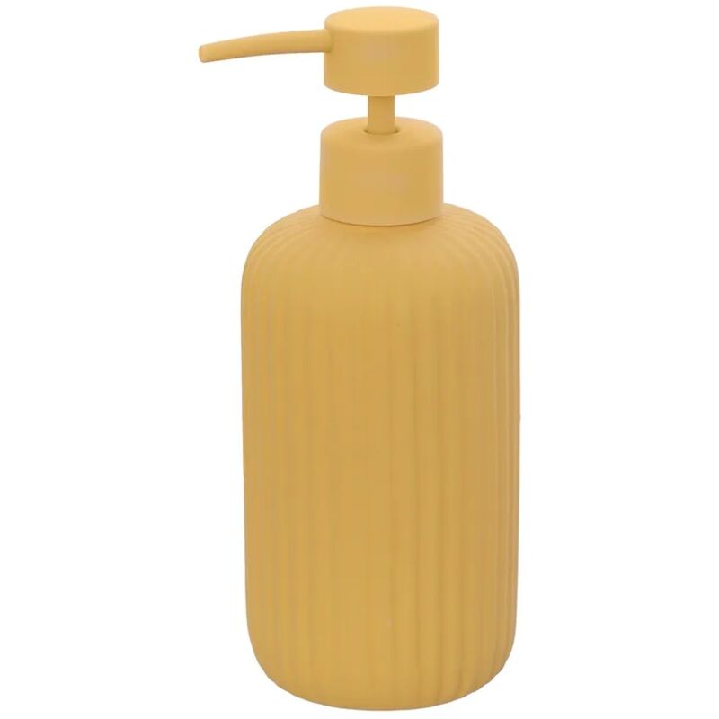 foto del prodotto dispenser sapone giallo in ceramica soft touch capienza 330 ml spring